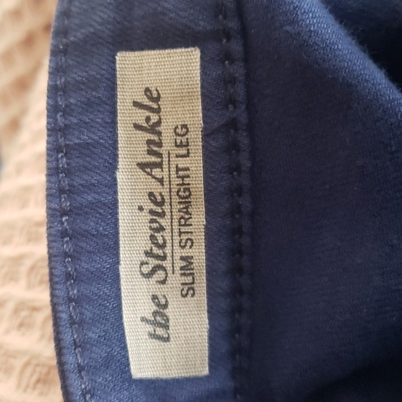 AG The Stevie Slim Straight Leg Ankle Dark Acadamia Preppy Denim Jean's Women's - Picture 6 of 9